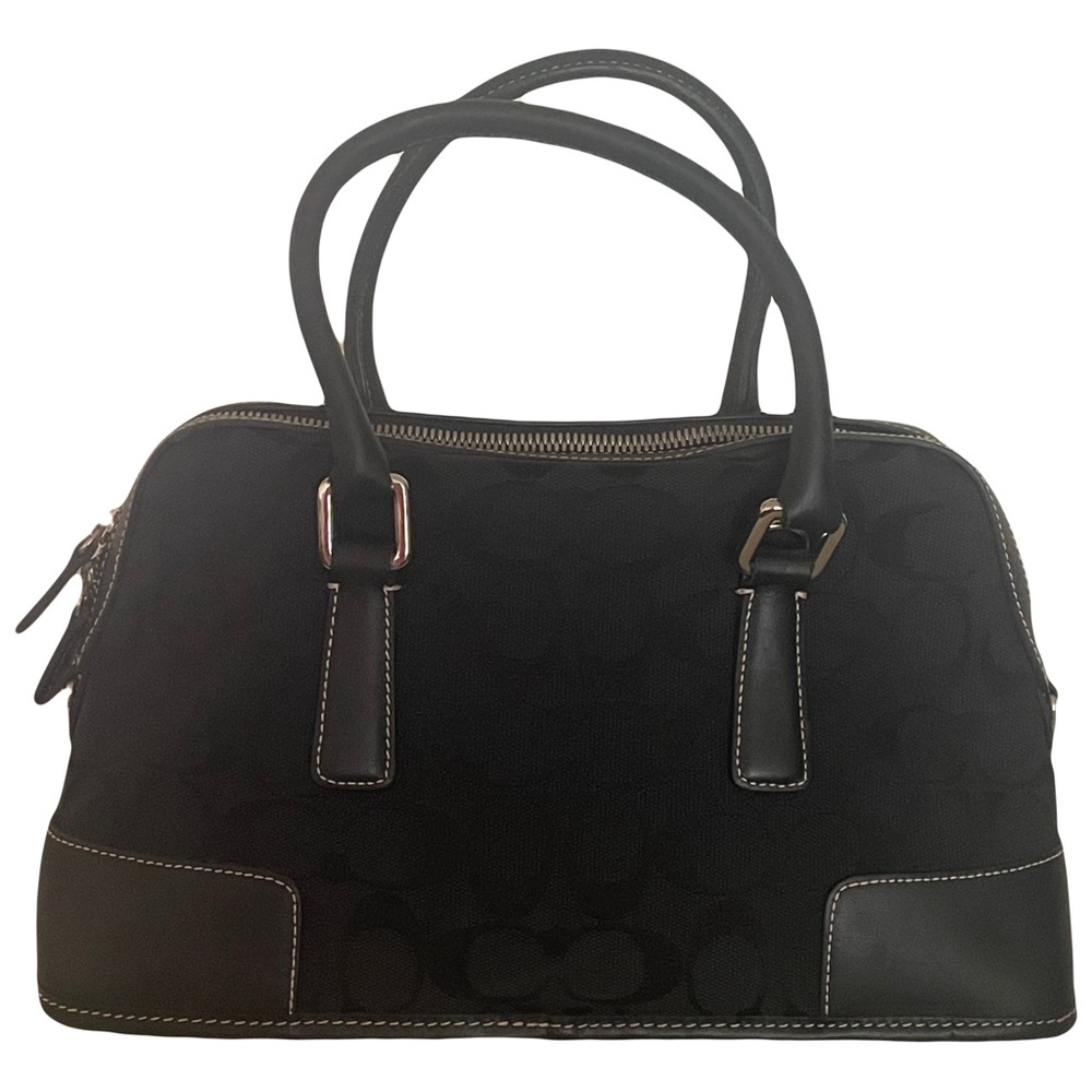 COACH Vintage The Signature Collection Italian Jacquard and Leather Handbag